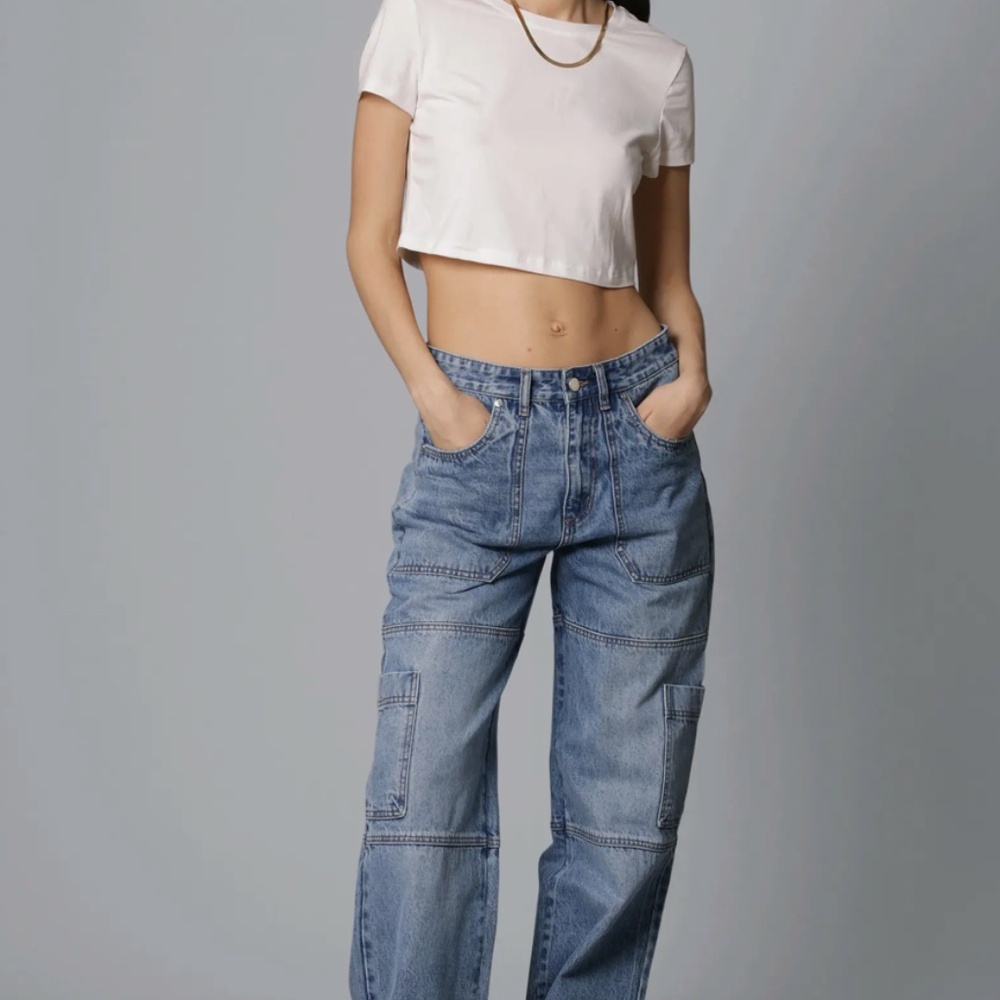 Avec Les Filles Mid Rise Carpenter Jeans size 29